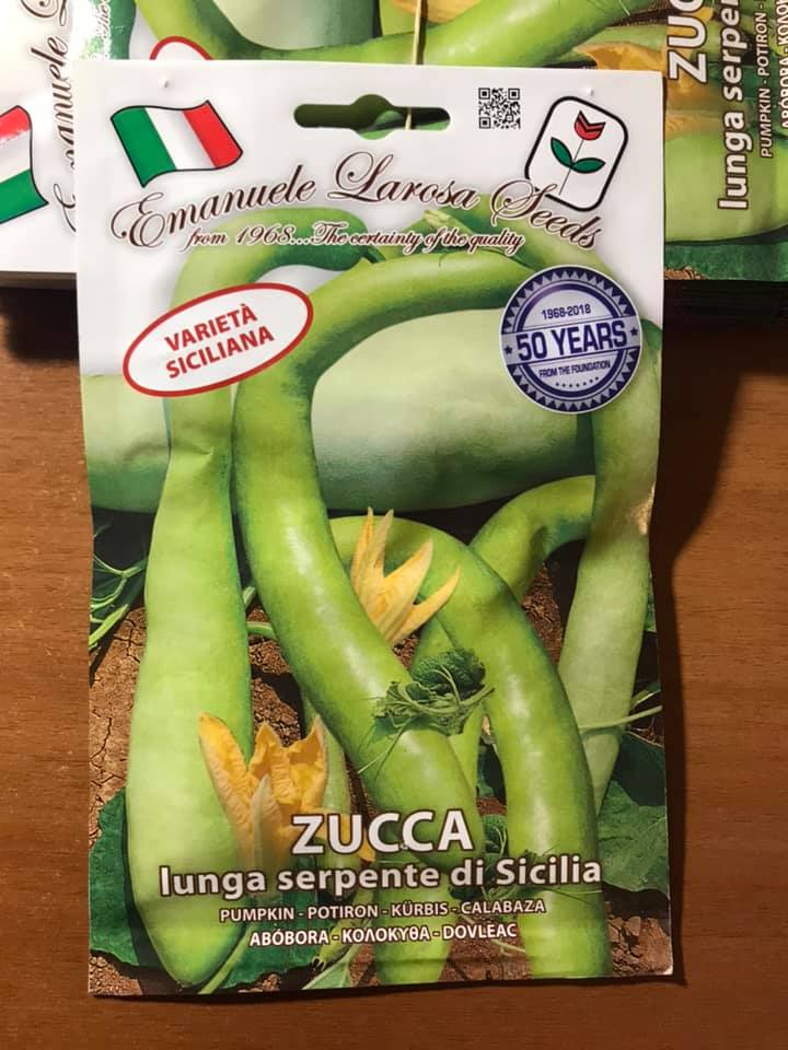 vendita online semi ZUCCA LUNGA SERPENTE DI SICILIA