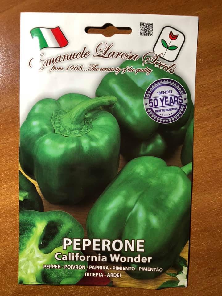 vendita online semi PEPERONE CALIFORNIA WONDER